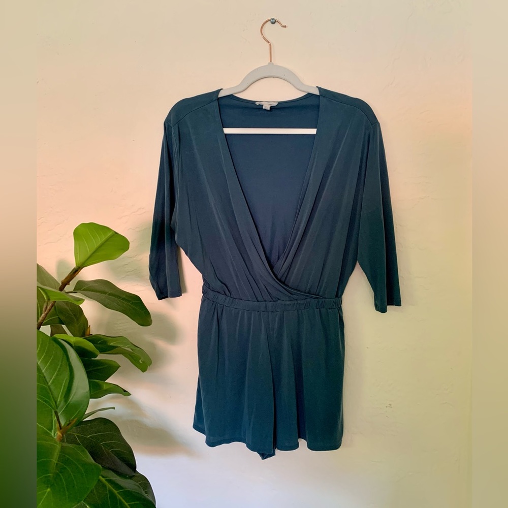 Silence + Noise Romper Size Small Blue
